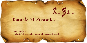 Konrád Zsanett névjegykártya